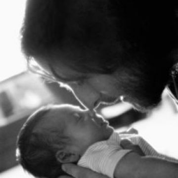 С сыном Ноаком, 2008.